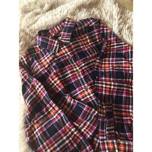 Ladies Lands End Flannel Shirt